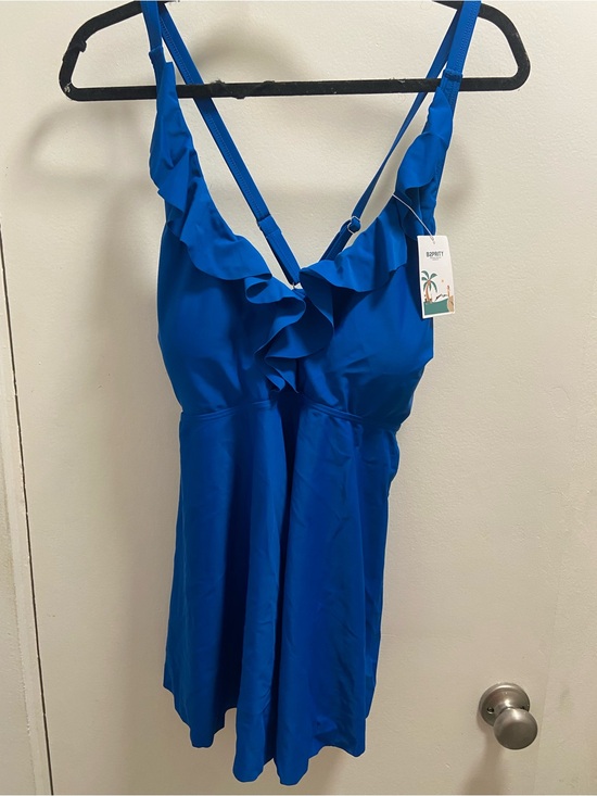 B2Prity Other - Royal Blue Ruffle Swim Top